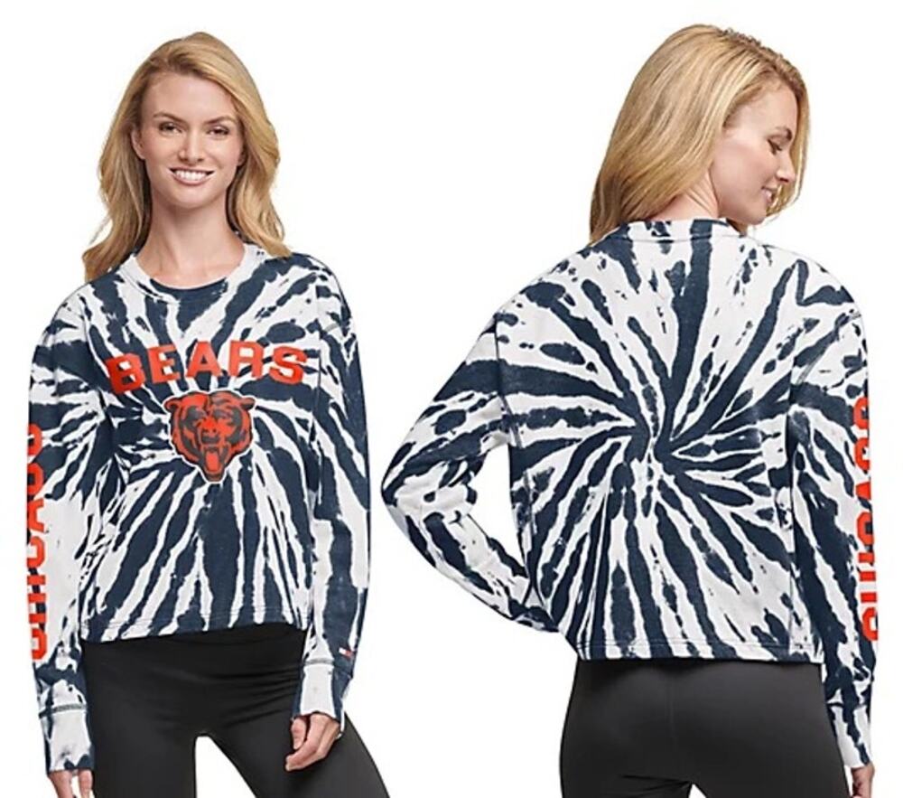 NFL x Tommy Hilfiger Chicago Bears Women’s Tie Dye Long Sleeve Sweatshirt Large